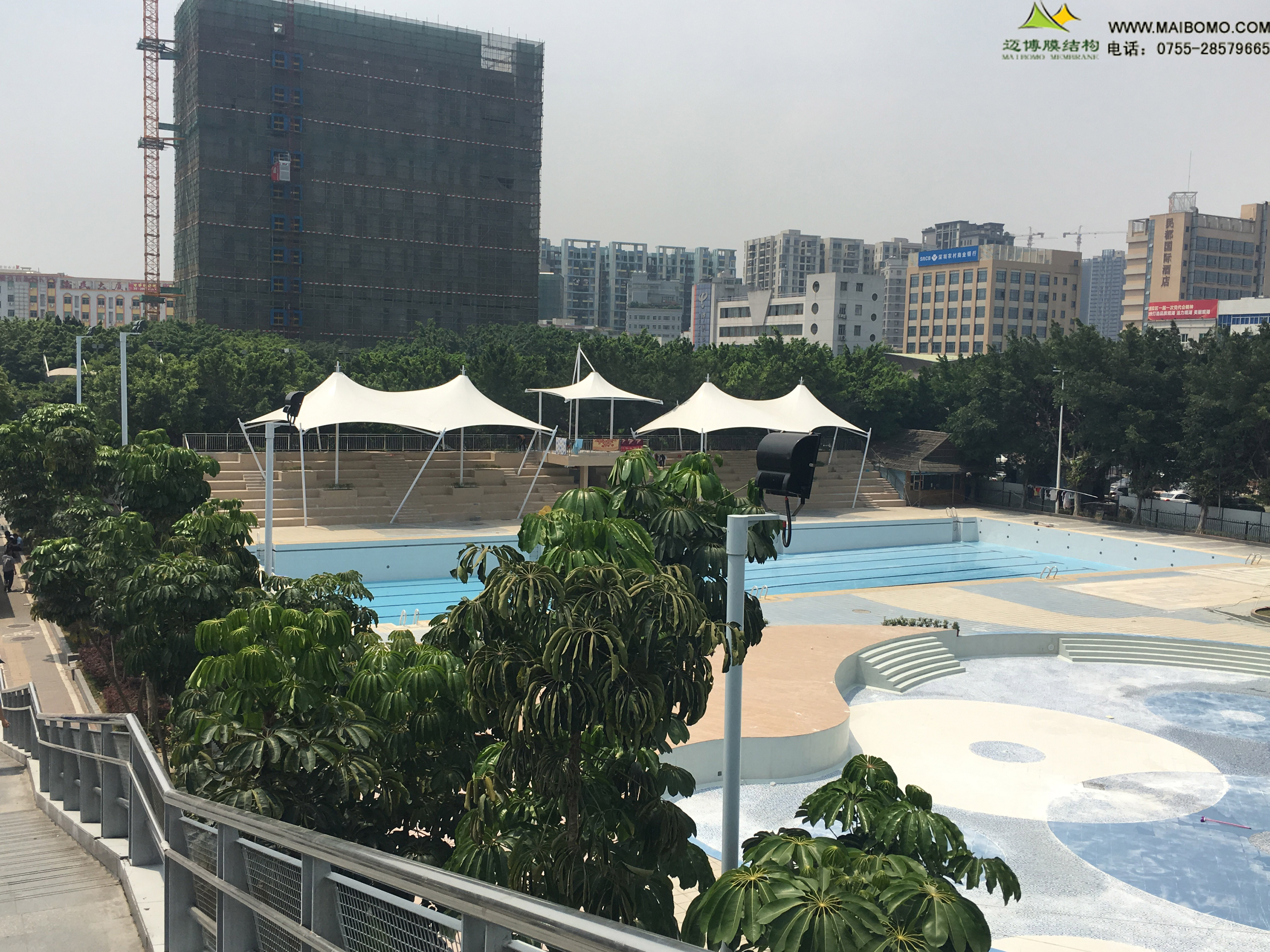 觀湖體育活動中心游泳場膜結構工程