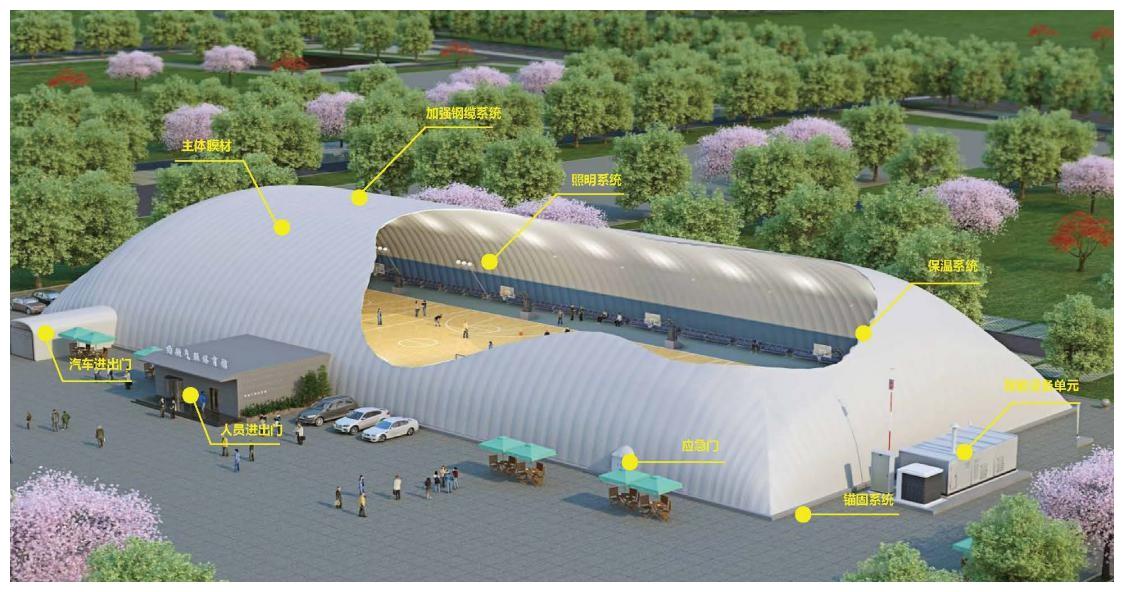膜結構車棚 膜結構車棚